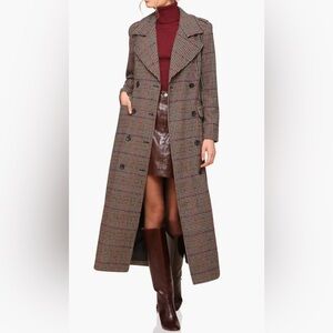 Avec Les Filles Strong Shoulder Maxi Coat